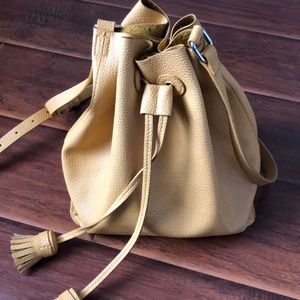 Zara Mustard Yellow Bucket Bag